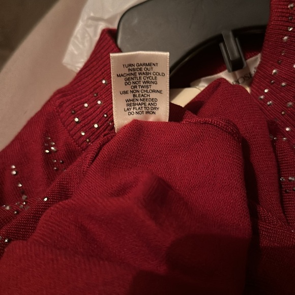 NWT Glistering Mock Neck Dress - Red Sz XL - Perfect for the Holidays!! - Picture 5 of 5